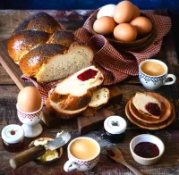 Пазл Булка с маком и джемом
