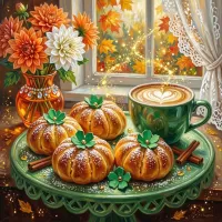 Пазл Булочки к кофе