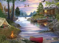 Пазл Cabin Lake 