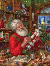 Пазл Cанта за работой