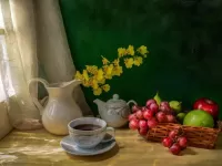 Пазл Чаепитие у окна