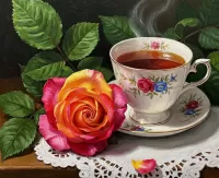 Пазл Чай и роза