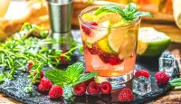 Пазл Чай с лимоном и малиной