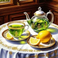 Пазл Чай с лимоном и мятой