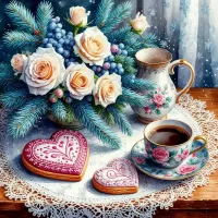 Пазл Чай с пряником