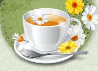 Пазл Чай с ромашкой
