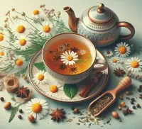 Пазл Чай с ромашкой