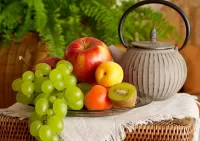 Пазл Чайник и фрукты 