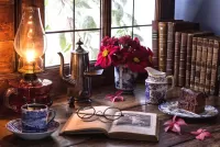 Пазл Чашка кофе с книгой