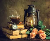 Пазл Часы и фонарь