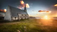 Пазл Часовня у моря