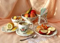 Пазл Чай и фрукты