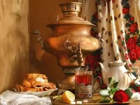 Пазл Чай с блинами