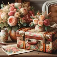 Пазл Чемодан с рисунком