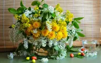 Пазл Черемуха и одуванчики