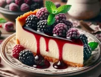 Пазл Чизкейк с ежевикой