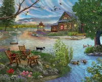 Пазл Coffee on the Lakeshore