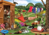 Пазл Дачники