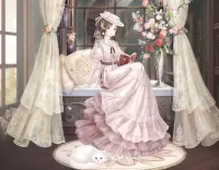 Пазл Дама с книгой