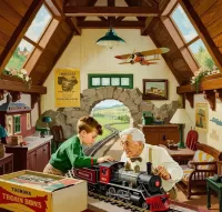 Пазл Дедушка и внук