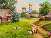 Пазл Деревенька