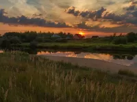Пазл Деревенька у реки