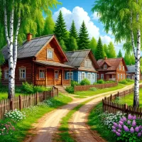 Пазл Деревенская улица
