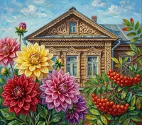 Пазл Деревенский домик