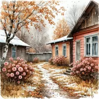 Пазл Деревенский двор