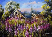 Пазл Деревенский пейзаж