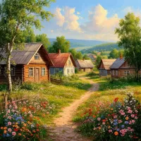 Пазл Деревня
