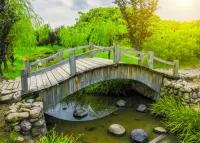 Пазл Деревянный мостик 