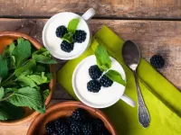 Пазл Десерт с ежевикой