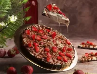 Пазл Десерт с клубникой