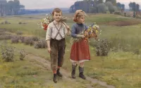 Пазл Дети идут домой