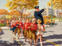 Пазл Дети на дороге