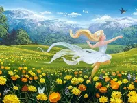 Пазл Девочка-весна