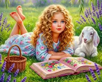 Пазл Девочка и книга