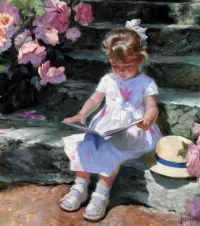 Пазл Девочка с книжкой