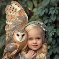 Пазл Девочка с совой
