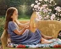 Пазл Девочка в саду 