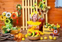 Пазл Девочка в цветах