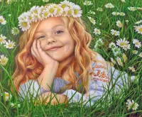 Пазл Девочка в венке