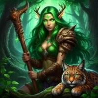 Пазл Девушка-друид