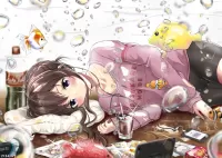 Пазл Девушка и аквариум