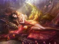 Пазл Девушка и дракон