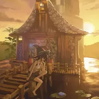 Пазл Девушка и лягушка