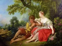 Пазл Девушка и пастушок