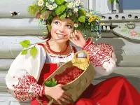 Пазл Девушка и пчела