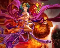 Пазл Девушка и птица